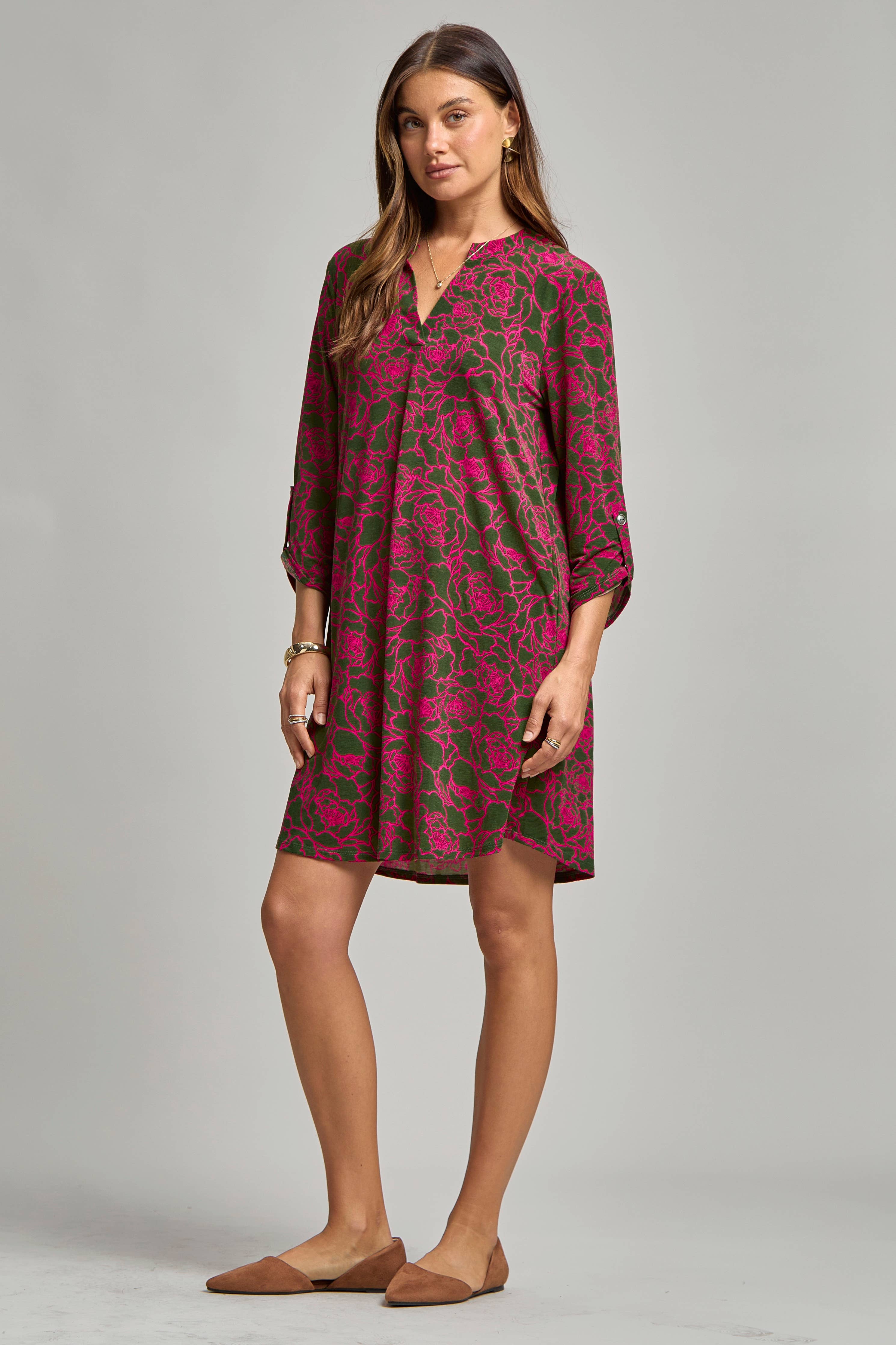 Scarlett Dress – Wrinkle-Free, Travel-Friendly A-Line Dress with Lizzy Neck